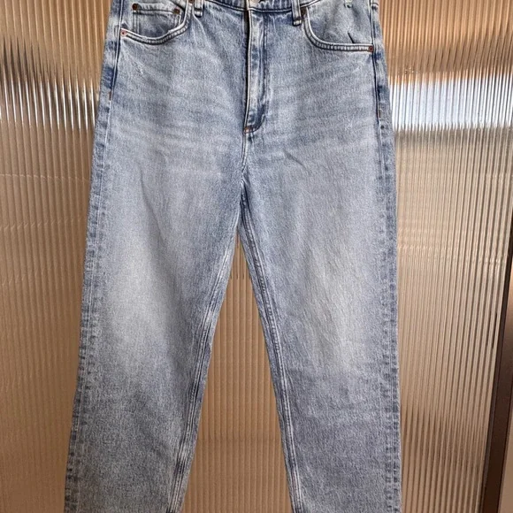 rag & bone Harlow Straight Leg Jeans in Light Blue Wash